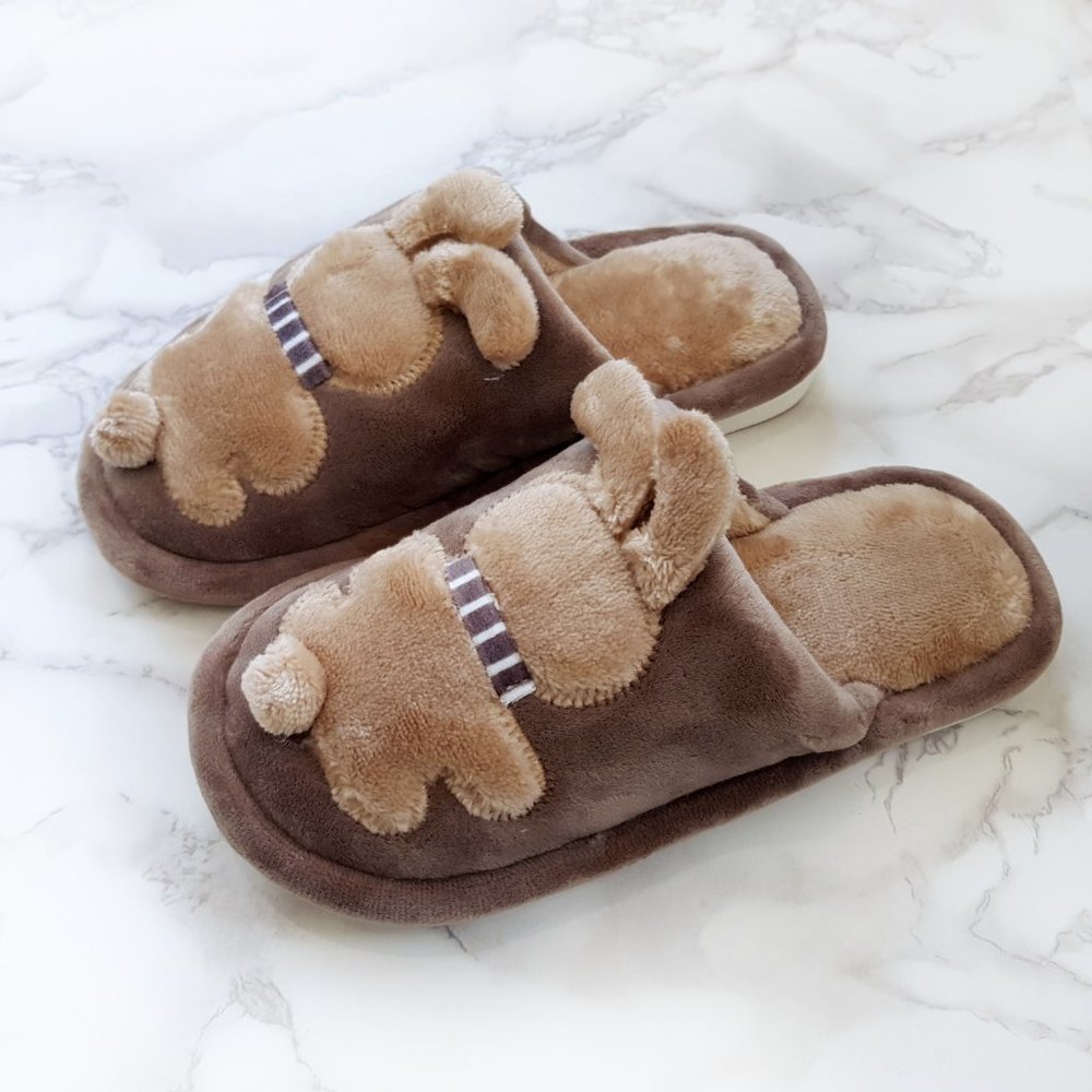 Kids Furry Bunny Close-Toe House Slippers
